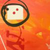 Original Bild im Asiatischen Design "Feeling" Orange Hochkant – Bild 2