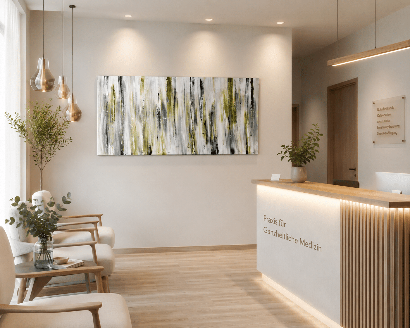 Modernes Wandbild Arztpraxis, Therapie