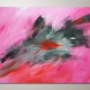 Abstraktes Leinwandbild in Pink: "Desire" Künstler Acrylmalerei