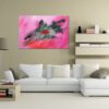 Abstraktes Leinwandbild in Pink: "Desire" Künstler Acrylmalerei – Bild 3