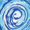 Bild in Blau - Zweiteiliges Wandbild mit abstrakten Kreisen: "Dynamic" – Bild 2