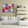 Abstrakte Bunte Leinwandbilder: "Dynamic World" Moderne Kunst – Bild 3