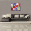 Abstrakte Bunte Leinwandbilder: "Dynamic World" Moderne Kunst – Bild 4