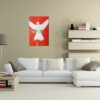 Schutzengel Bild auf Leinwand: "Engelenergie" 40 x 60 cm in Rot - Weiss – Bild 3