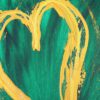 Wandbild mit Herz in Grün Gold: "Flirt" – Bild 2