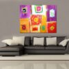 Acrylbild modern im Grossformat:  "Happy Colours"- Bunte Bilder – Bild 4