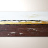 Minimalistisches Wandbild in Braun, Weiss, Gold: "Harmony" Original Stimmungsbild