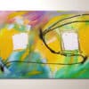Bunte Moderne Kunst:  "I Live" Acrylbilder bunt
