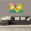 Bunte Moderne Kunst:  "I Live" Acrylbilder bunt – Bild 5