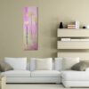 Abstraktes Acrylbild, Modernes Blumen Bild: "Mystic Flower" 30 x 90 cm – Bild 4