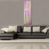 Abstraktes Acrylbild, Modernes Blumen Bild: "Mystic Flower" 30 x 90 cm – Bild 5