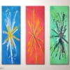 Bunte Bilder in Acryl: "Summer lights" - Abstrakte Sterne