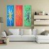 Bunte Bilder in Acryl: "Summer lights" - Abstrakte Sterne – Bild 4