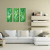 Moderne Wandkunst in Grün - Handgemalte Original Leinwandbilder mehrteilig – Bild 3