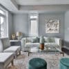 Design Bild in Grau: "Shine" Modernes Wandbild auf Leinwand – Bild 5