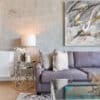 Design Bild in Grau: "Shine" Modernes Wandbild auf Leinwand – Bild 4