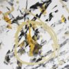 Puristisches Acrylbild in Grau Weiß Schwarz Gold