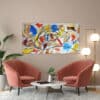 Bunte Acrylbilder kaufen - Buntes Gemälde auf Leinwand "Color Fun" – Bild 4