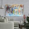 Modernes Wandbild im Grossformat – Bunte abstrakte original Leinwandkunst XXL – Bild 5