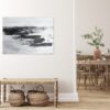 Wandbild in Schwarz-Weiss, Handgemaltes Kunstwerk: "Pure" - Minimalistisch – Bild 4