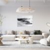 Wandbild in Schwarz-Weiss, Handgemaltes Kunstwerk: "Pure" - Minimalistisch – Bild 5