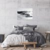 Wandbild in Schwarz-Weiss, Handgemaltes Kunstwerk: "Pure" - Minimalistisch – Bild 6