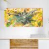 Acrylgemälde abstrakt auf Leinwand mit Gelb: "Easy Life" – Bild 5