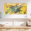 Acrylgemälde abstrakt auf Leinwand mit Gelb: "Easy Life" – Bild 6