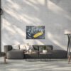 Original Wandbild mit Schwarz Gold- Original Leinwandbild "Modern Disruption" Gemälde in Acryl – Bild 3