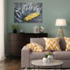 Original Wandbild mit Schwarz Gold- Original Leinwandbild "Modern Disruption" Gemälde in Acryl – Bild 5