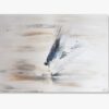 Abstraktes Kunstwerk in sanften Naturtönen mit Beige, Weiß und Blau, moderne und beruhigende Wanddekoration für harmonische Wohnräume