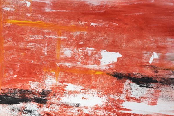 Abstraktes Acrylgemälde XXL in Rot & Schwarz – Modernes Kunstwerk auf Leinwand: "Touched" – Bild 3